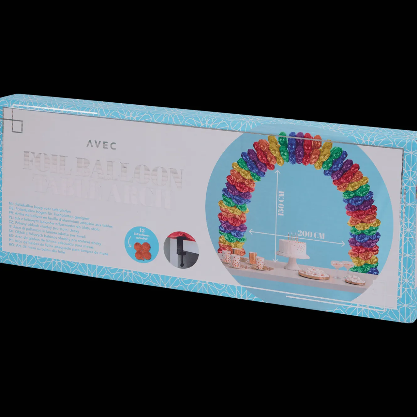 Avec ballonnenboog met folieballonnen