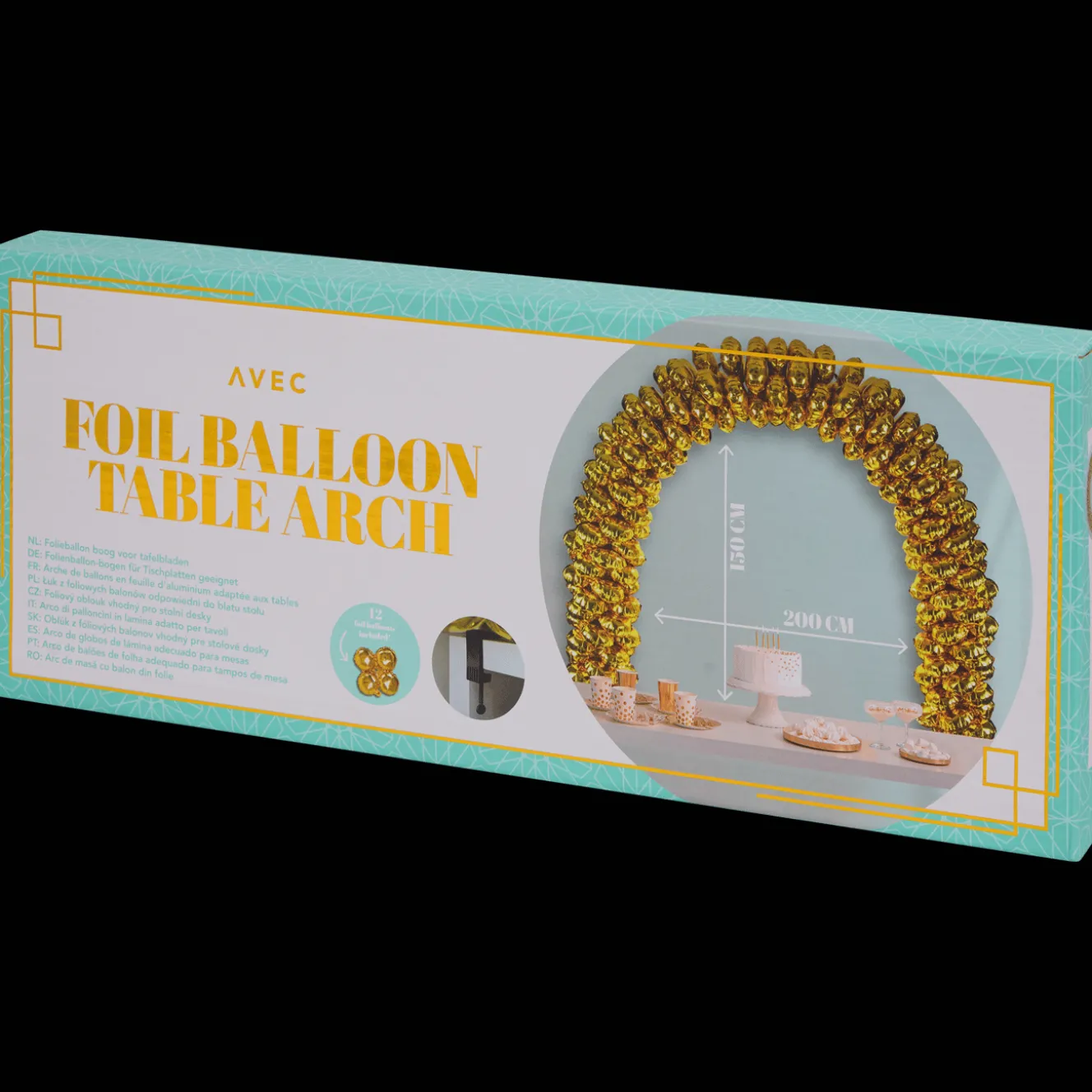 Avec ballonnenboog met folieballonnen