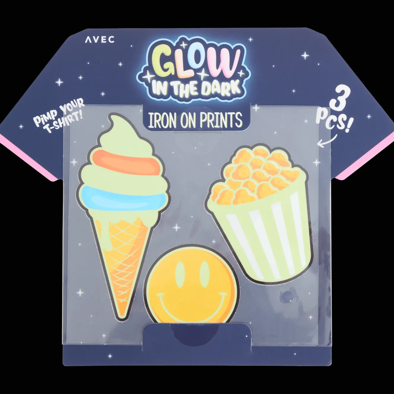 Avec glow-in-the-dark strijkpatches