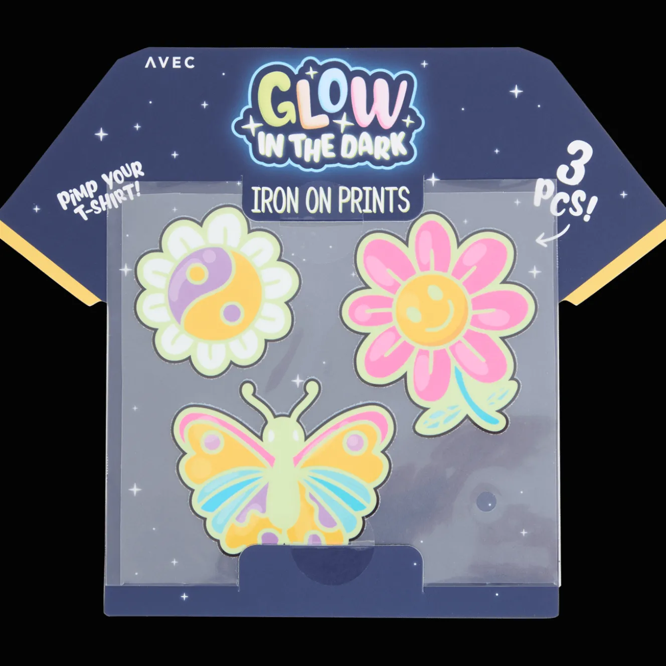 Avec glow-in-the-dark strijkpatches