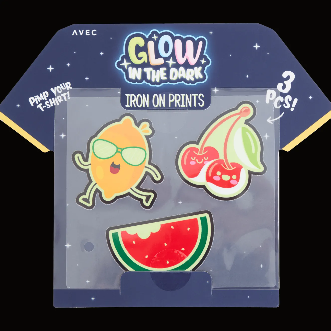 Avec glow-in-the-dark strijkpatches