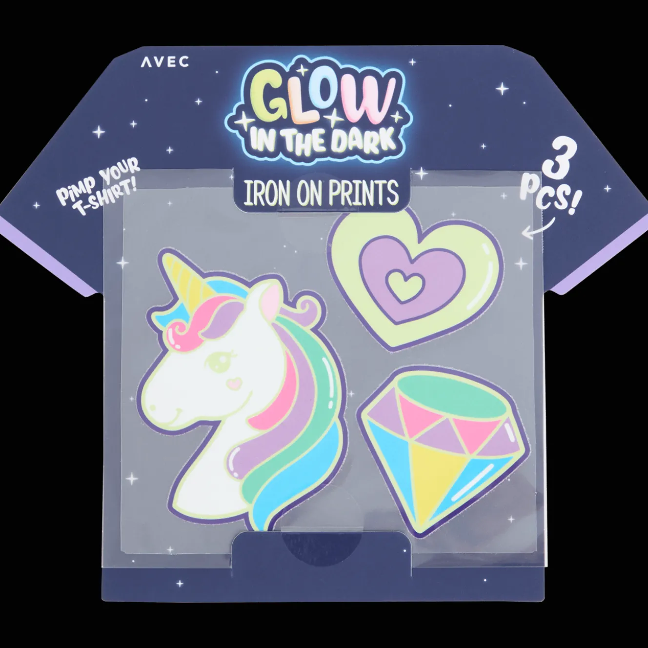 Avec glow-in-the-dark strijkpatches