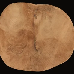 Decoratieve teakhouten schijf