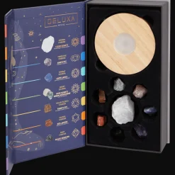 Deluxa chakralamp met 8 kristallen