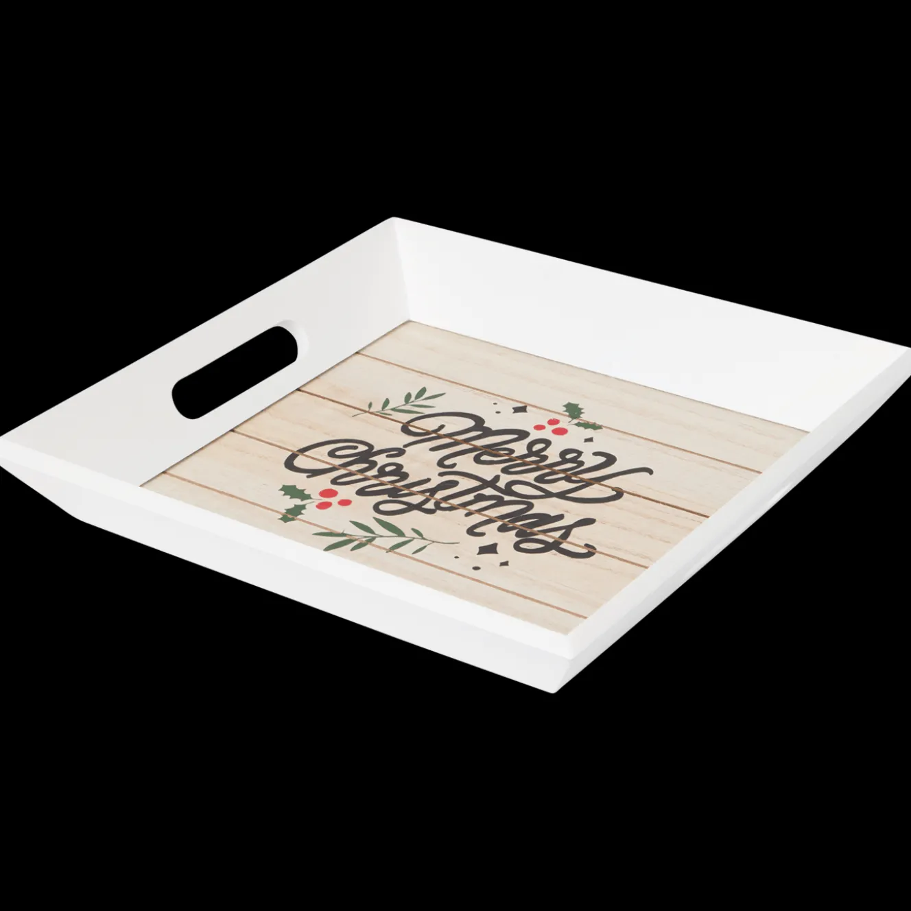 Dienblad met kerstprint