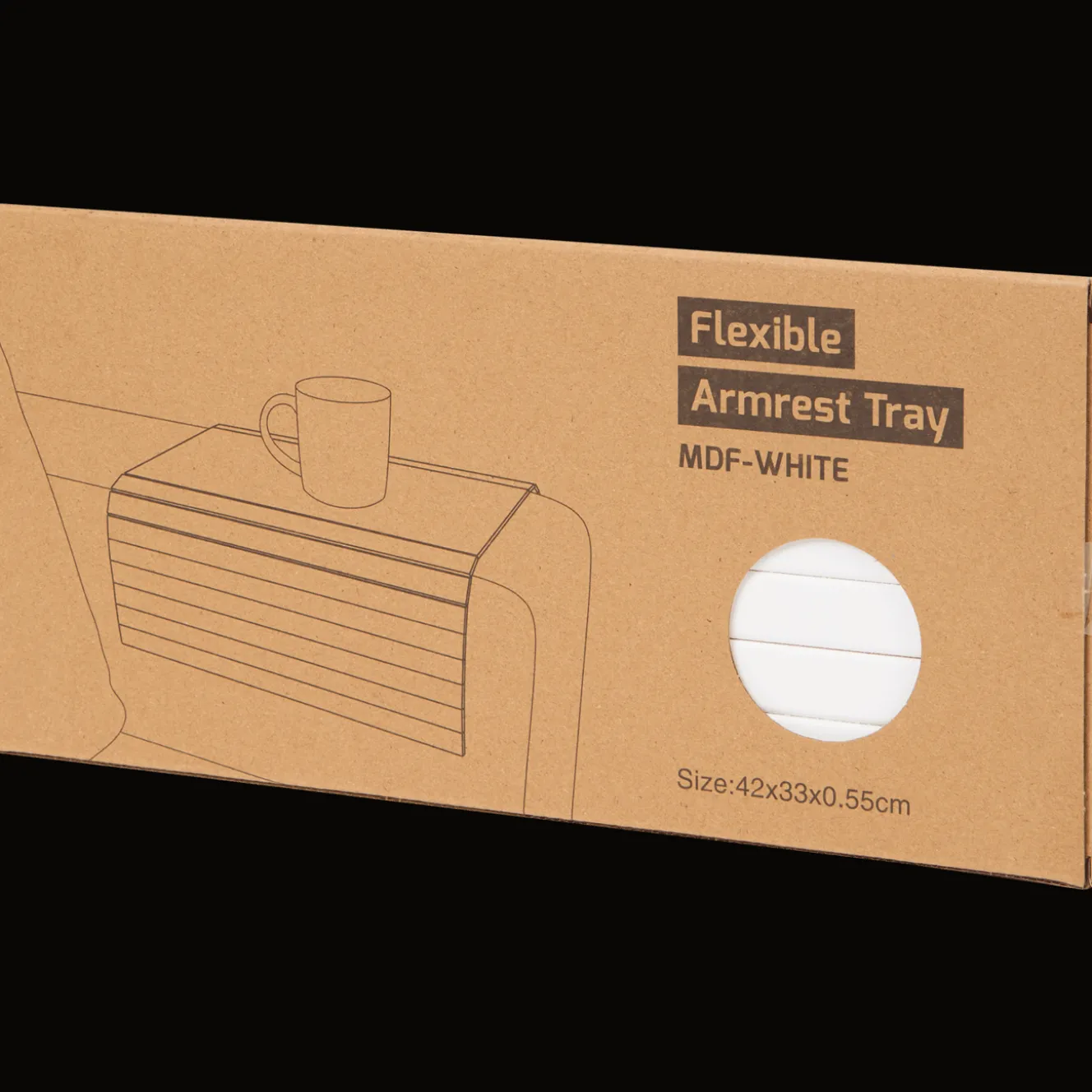 Flexibele armleuning-tray