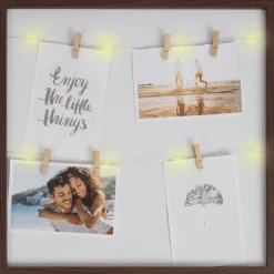 Fotolijst met knijpers en ledlampjes