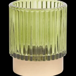 Glazen theelichthouder