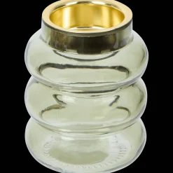 Glazen theelichthouder