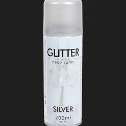 Glitterspuitverf zilver