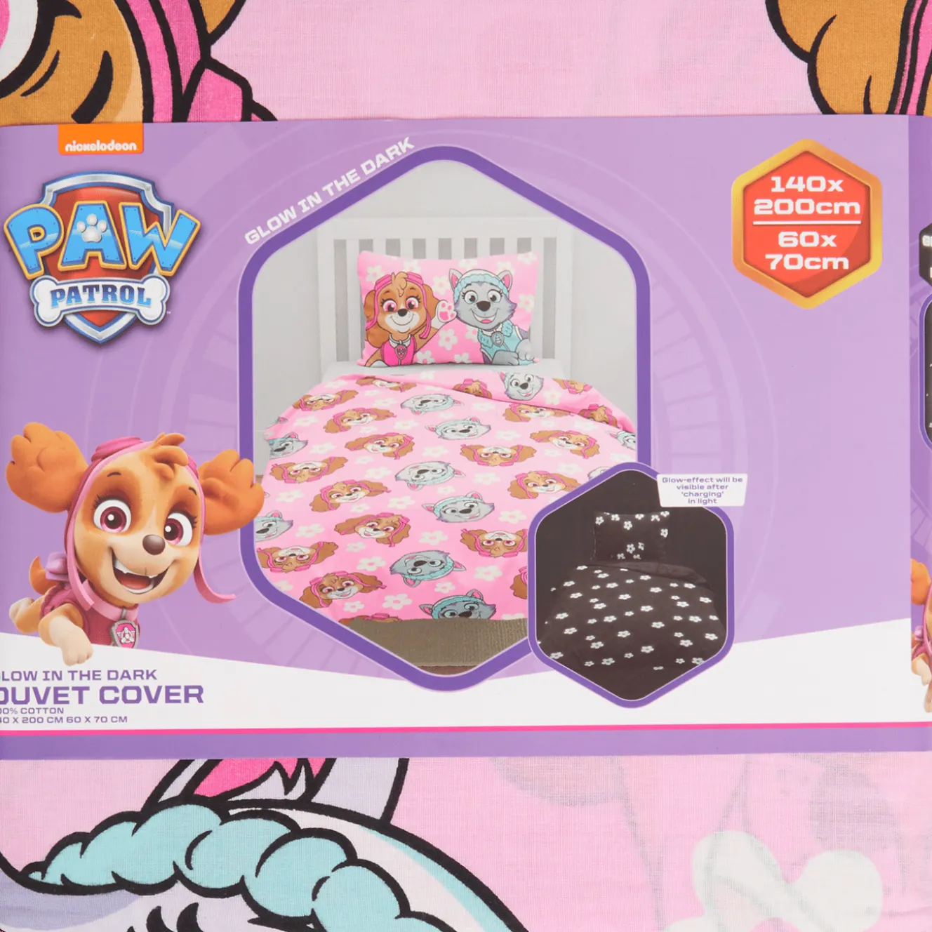 Glow in the dark dekbedovertrek