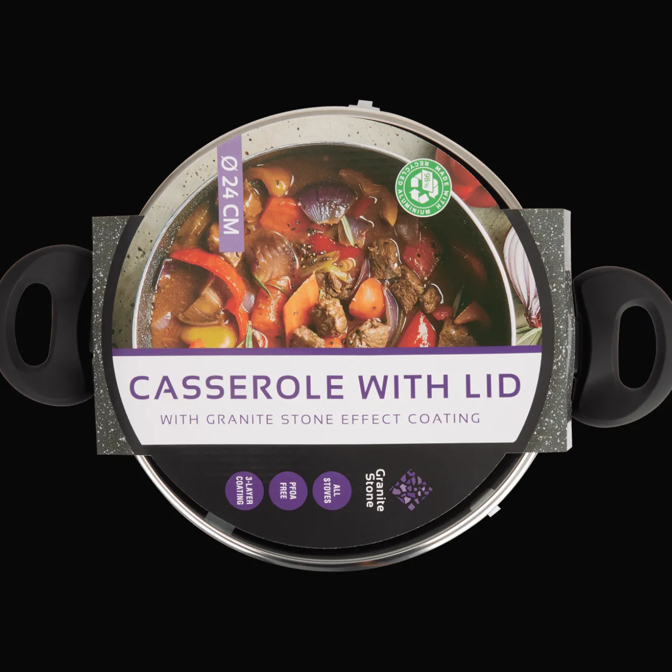 Granite stone braadpan