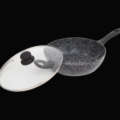 Hapjespan met glazen deksel