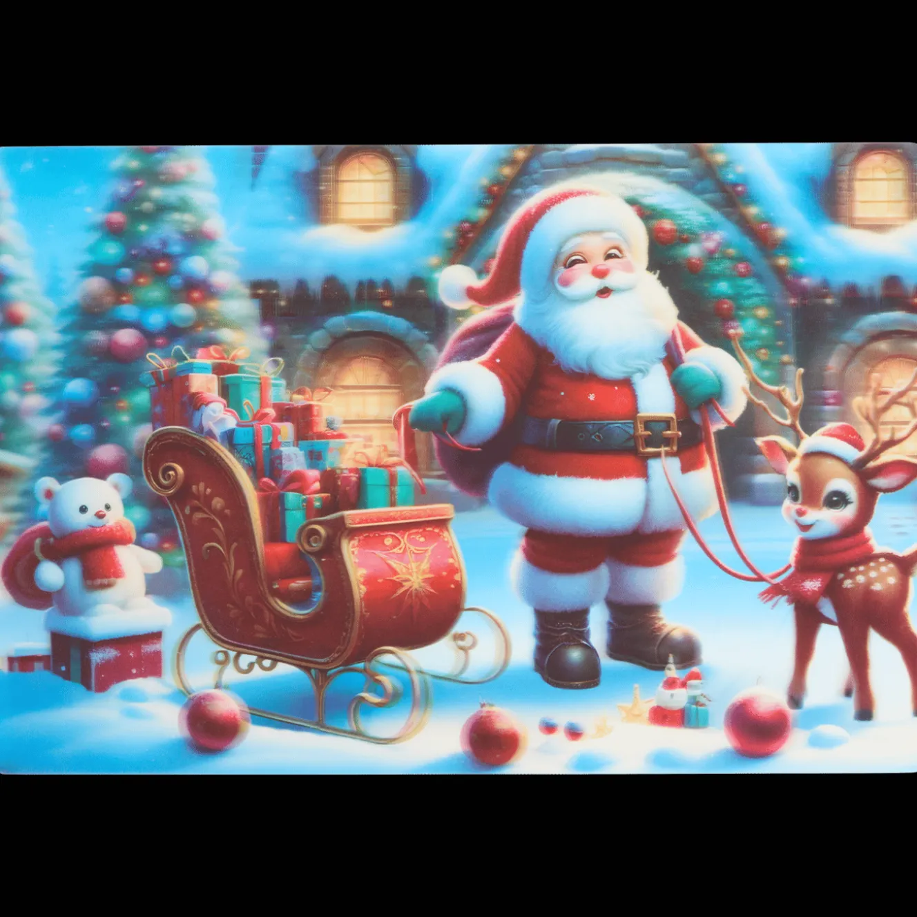 Holografische placemat Kerst