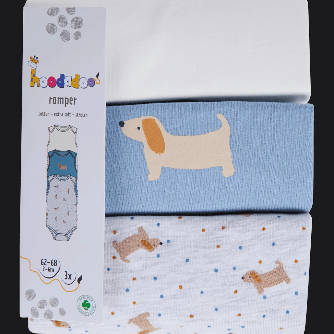 Hoodadoo rompers