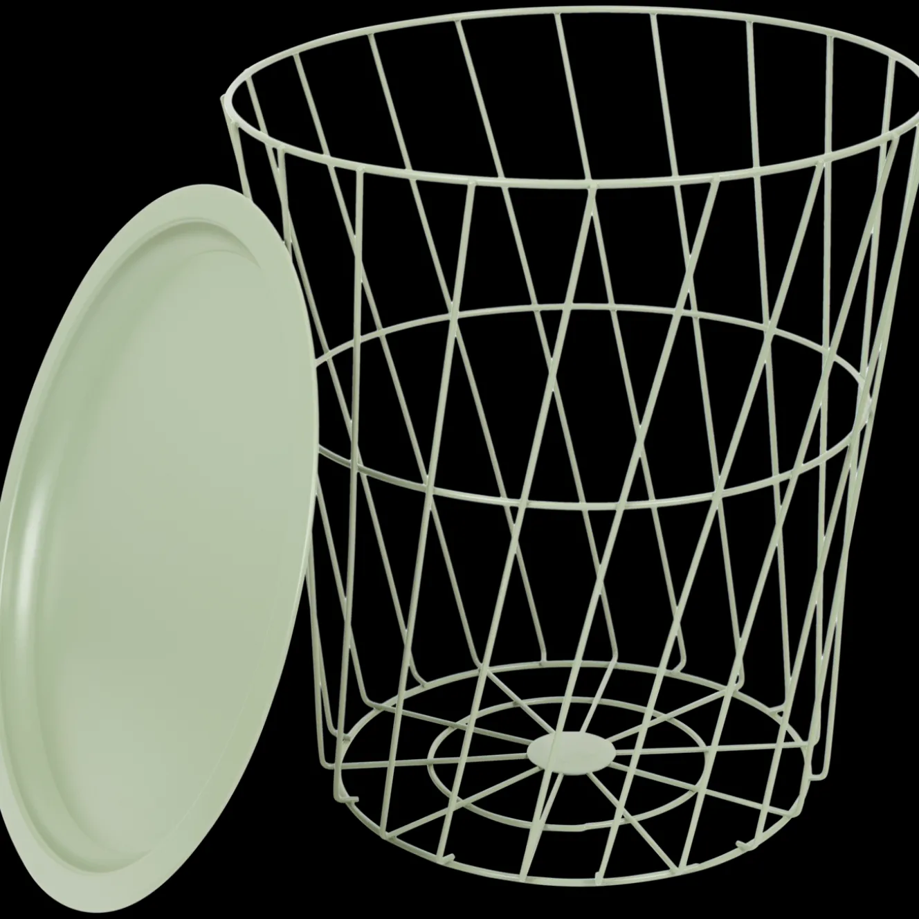 2-in-1 bijzettafel en draadmand