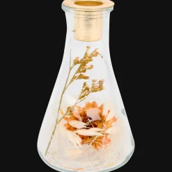 Kaarsenhouder met droogbloemen