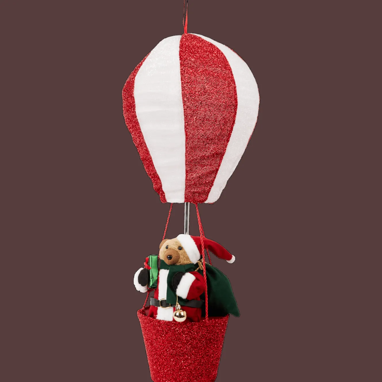 Kerstfiguur in luchtballon