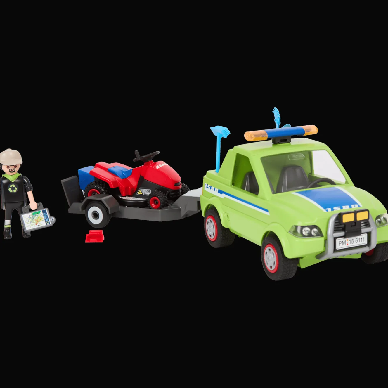Playmobil Action Heroes voertuig groenbeheer met grasmaaier