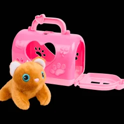 Pluchen dier in draagkoffer