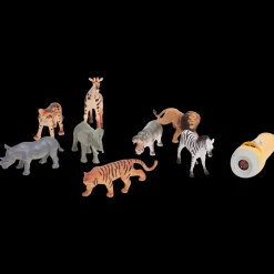 Speelgoeddieren met projectorzaklamp