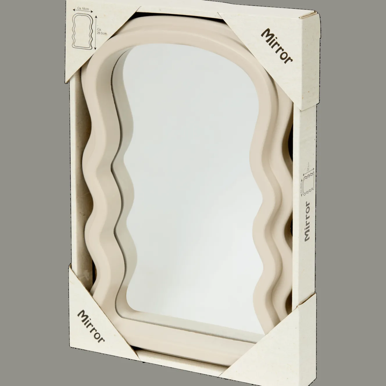Spiegel met golvende lijst