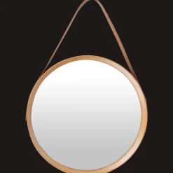 Studio Home spiegel met lederlook hengsel