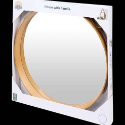 Studio Home spiegel met lederlook hengsel