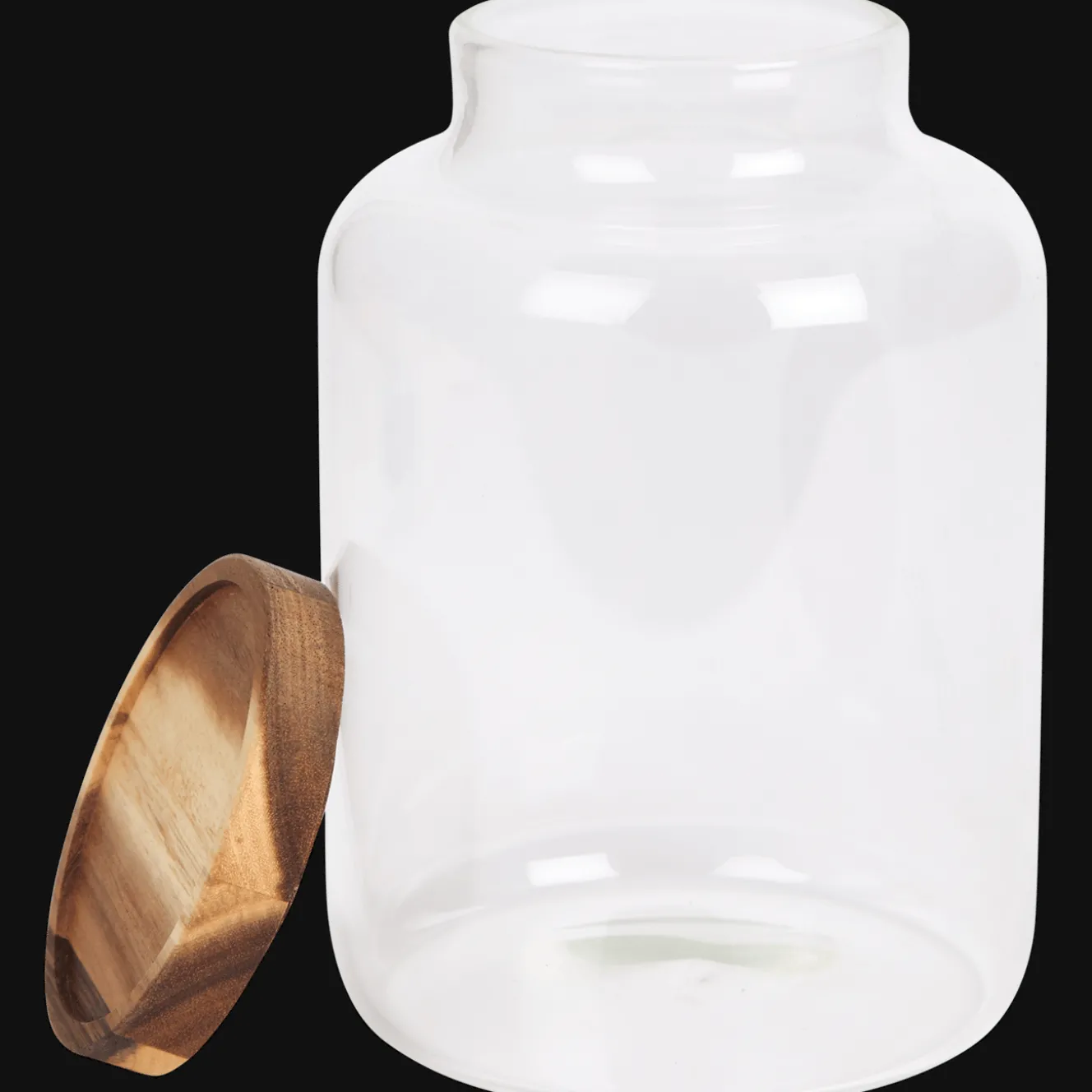 Voorraadpot met houten deksel