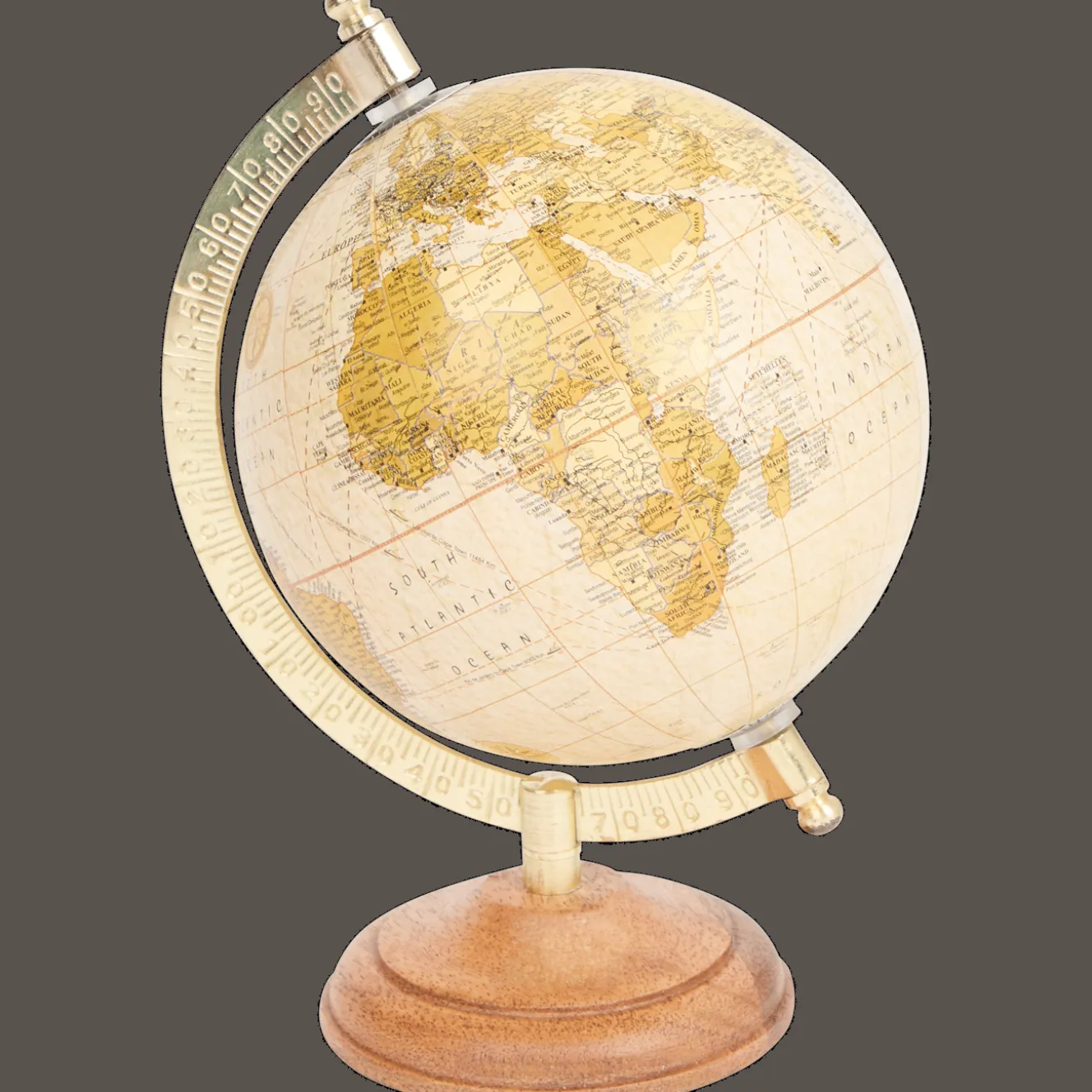 Wereldbol op mango voet