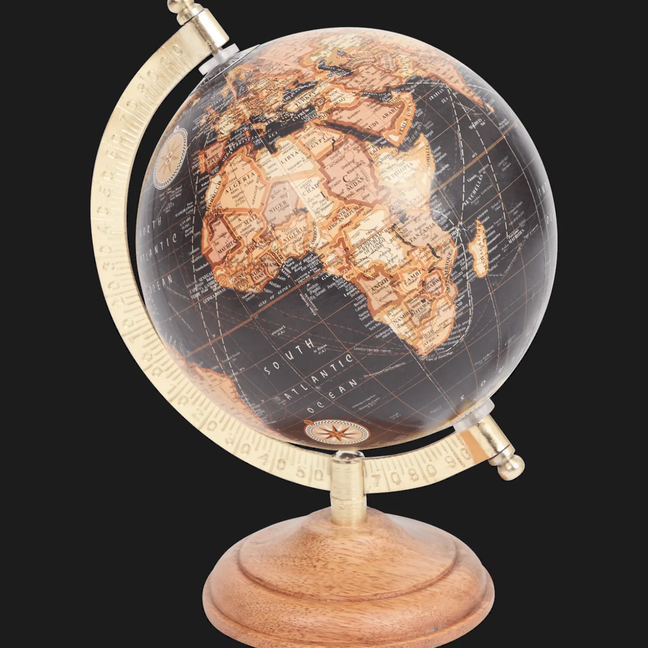 Wereldbol op mango voet