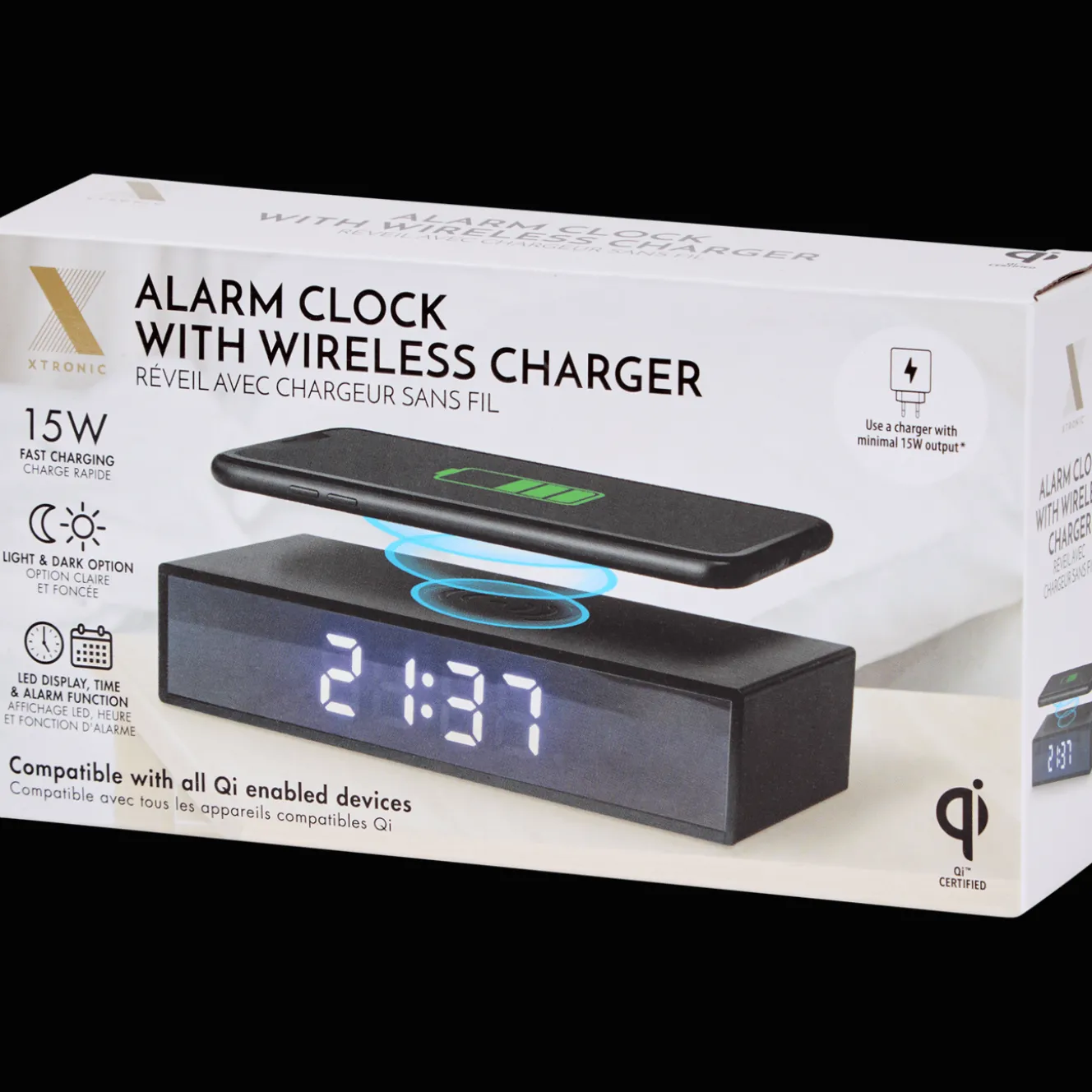 Xtronic wekker met Qi-lader