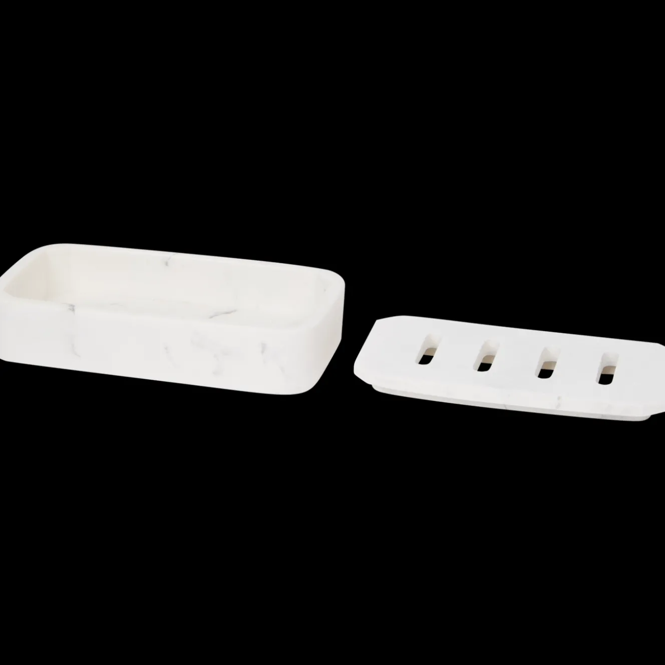 Zeepblokhouder met marmerprint